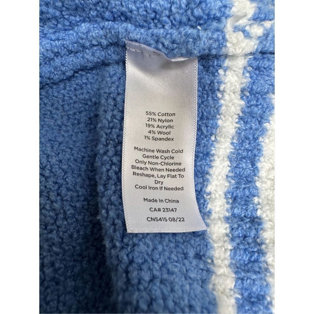 Talbots women’s blue turtleneck sweater with white stripes size 2XP. #26-1491 - Picture 3 of 5